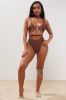 Pebble Beach Beaded 1 Piece Swimsuit - Chocolate sold by Fashion Nova
