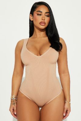 Hugging My Curves Compression Shapewear Bodysuit - Nude sold by Fashion Nova
