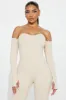 Katie Snatched Jumpsuit - Cream sold by Fashion Nova