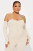 Katie Snatched Jumpsuit - Cream sold by Fashion Nova