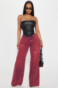 Exclusive Invite Faux Leather Corset Top - Black sold by Fashion Nova