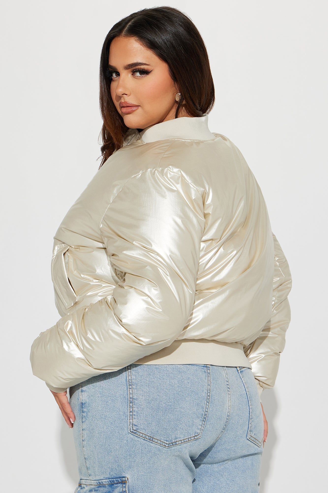 Tap Out Puffer Jacket - Cream sold by Fashion Nova product image thumbnail 6