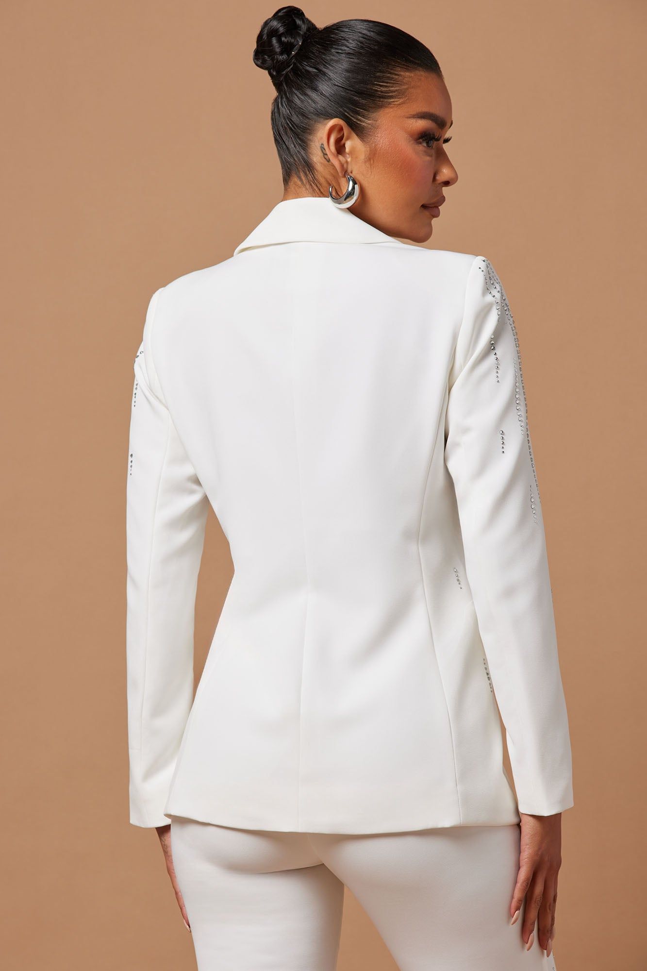 Elle Embellished Blazer - White sold by Fashion Nova product image thumbnail 4