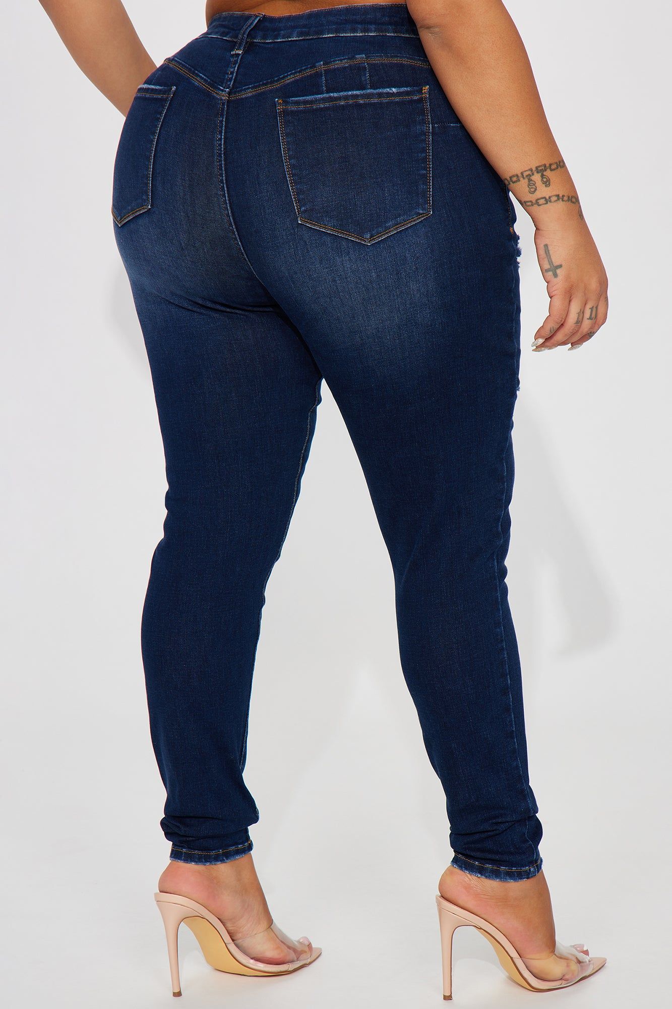 Taking Shape Booty Lifting Stretch Skinny Jeans - Dark Wash sold by Fashion Nova product image thumbnail 7