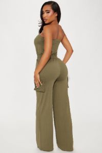 Alex Cargo Jumpsuit - Olive sold by Fashion Nova