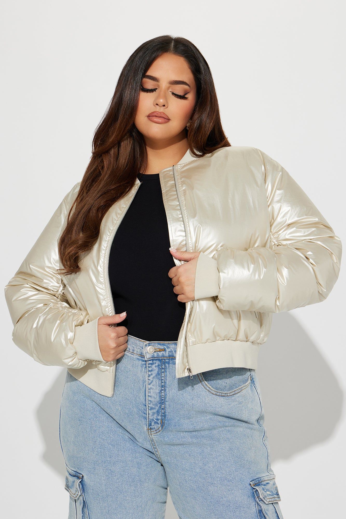 Tap Out Puffer Jacket - Cream sold by Fashion Nova product image thumbnail 4