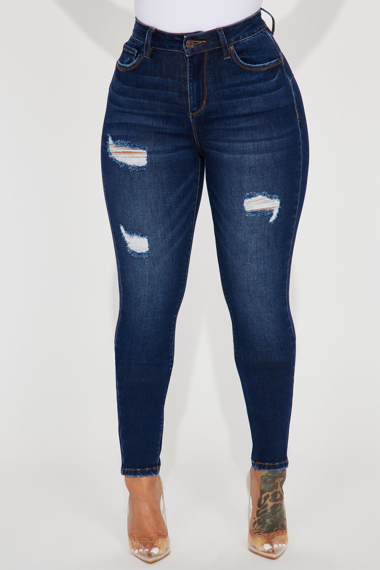 Taking Shape Booty Lifting Stretch Skinny Jeans - Dark Wash sold by Fashion Nova product image thumbnail 2