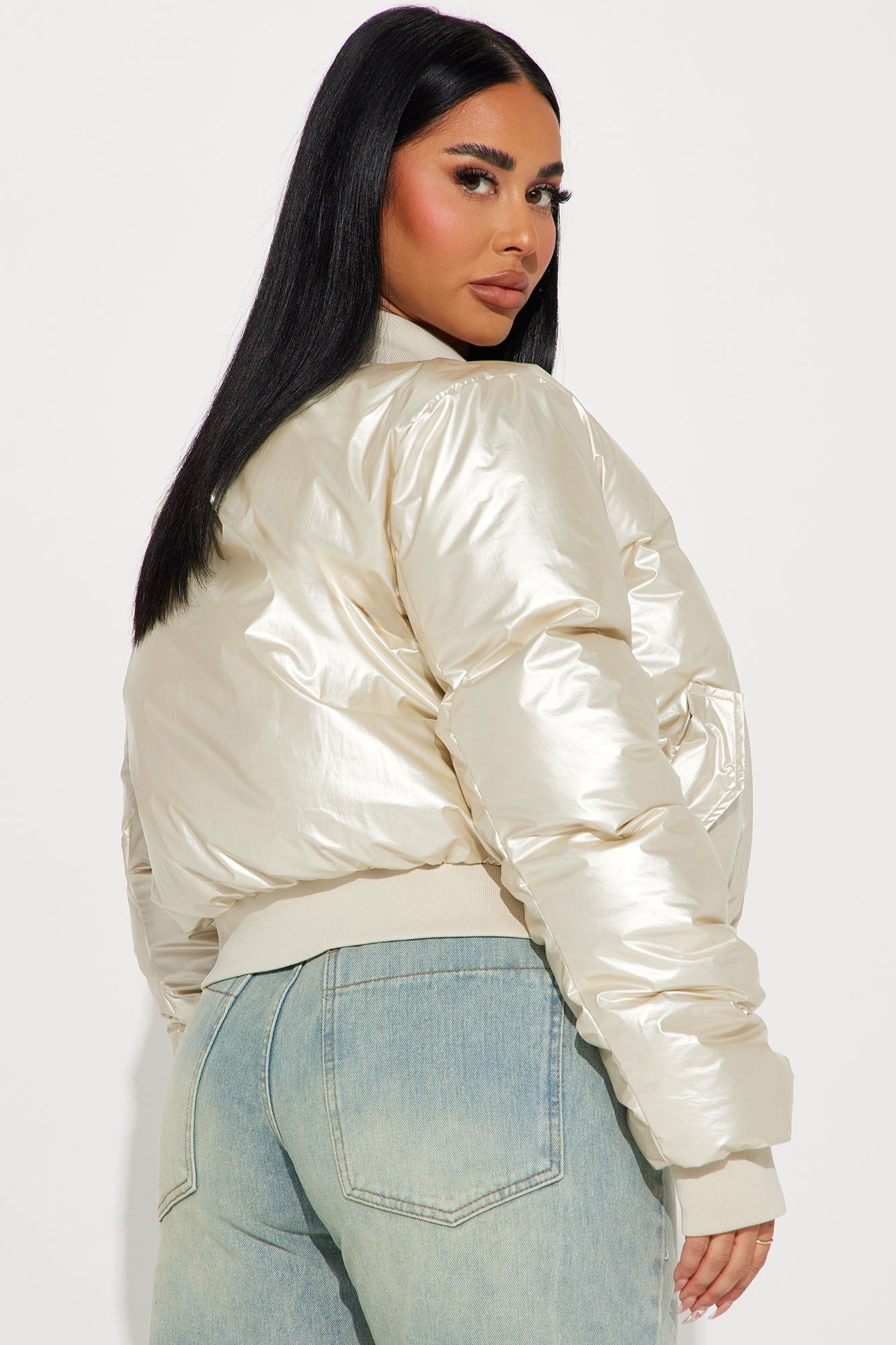 Tap Out Puffer Jacket - Cream sold by Fashion Nova product image thumbnail 3