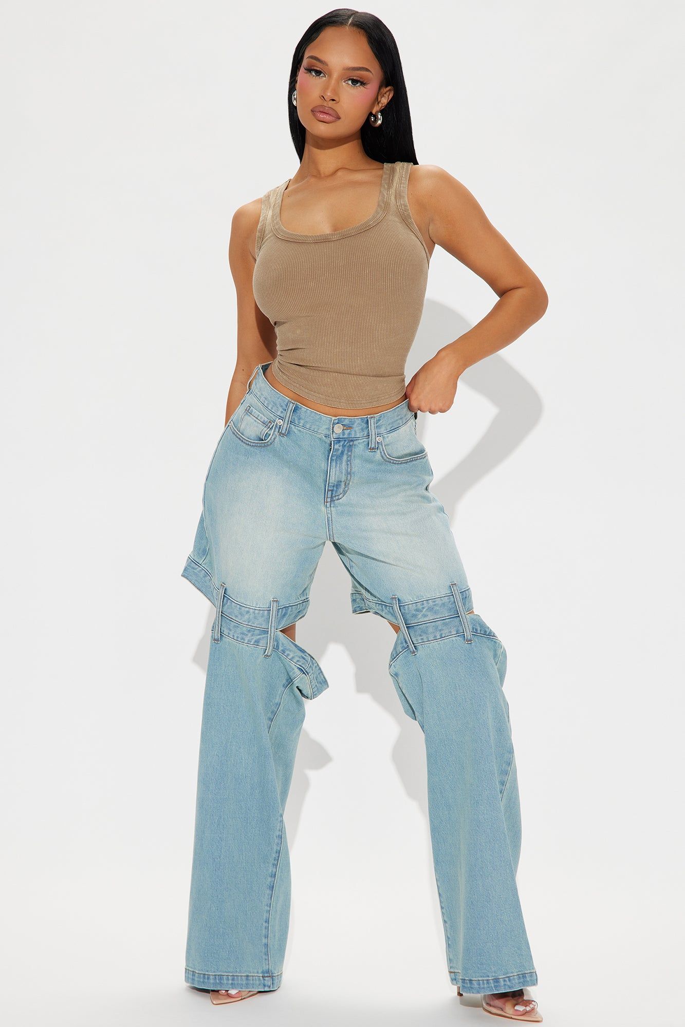 Point Blank Baggy Jeans - Vintage Wash sold by Fashion Nova