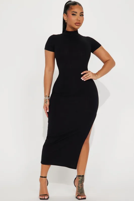 Karissa Ribbed Maxi Dress - Black sold by Fashion Nova