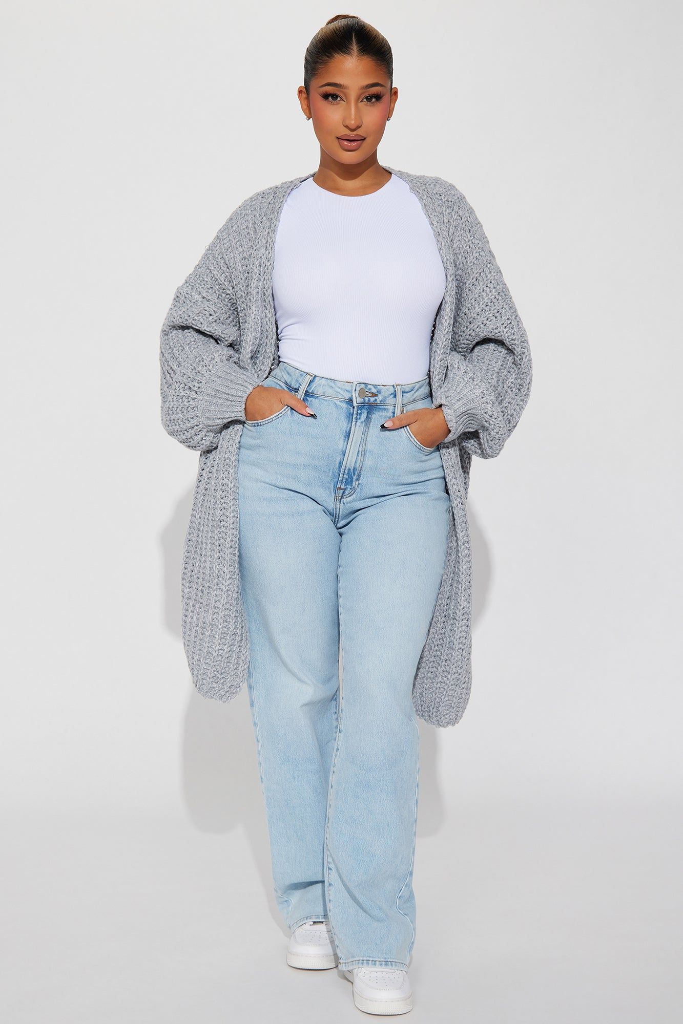 Perfect Piece Cardigan - Heather Grey sold by Fashion Nova