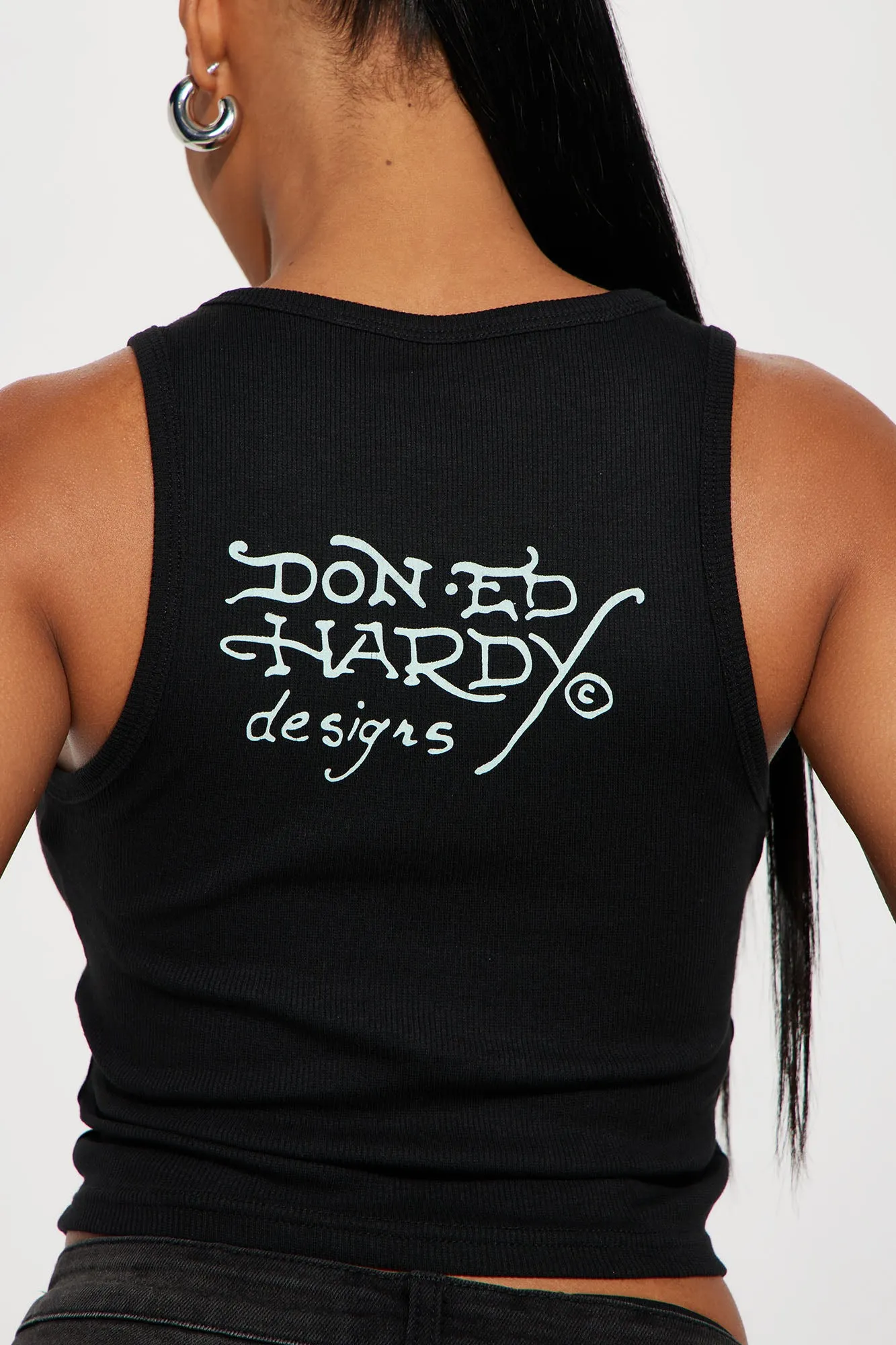 Ed Hardy Cali Koi Tank - Black sold by Fashion Nova product image thumbnail 3