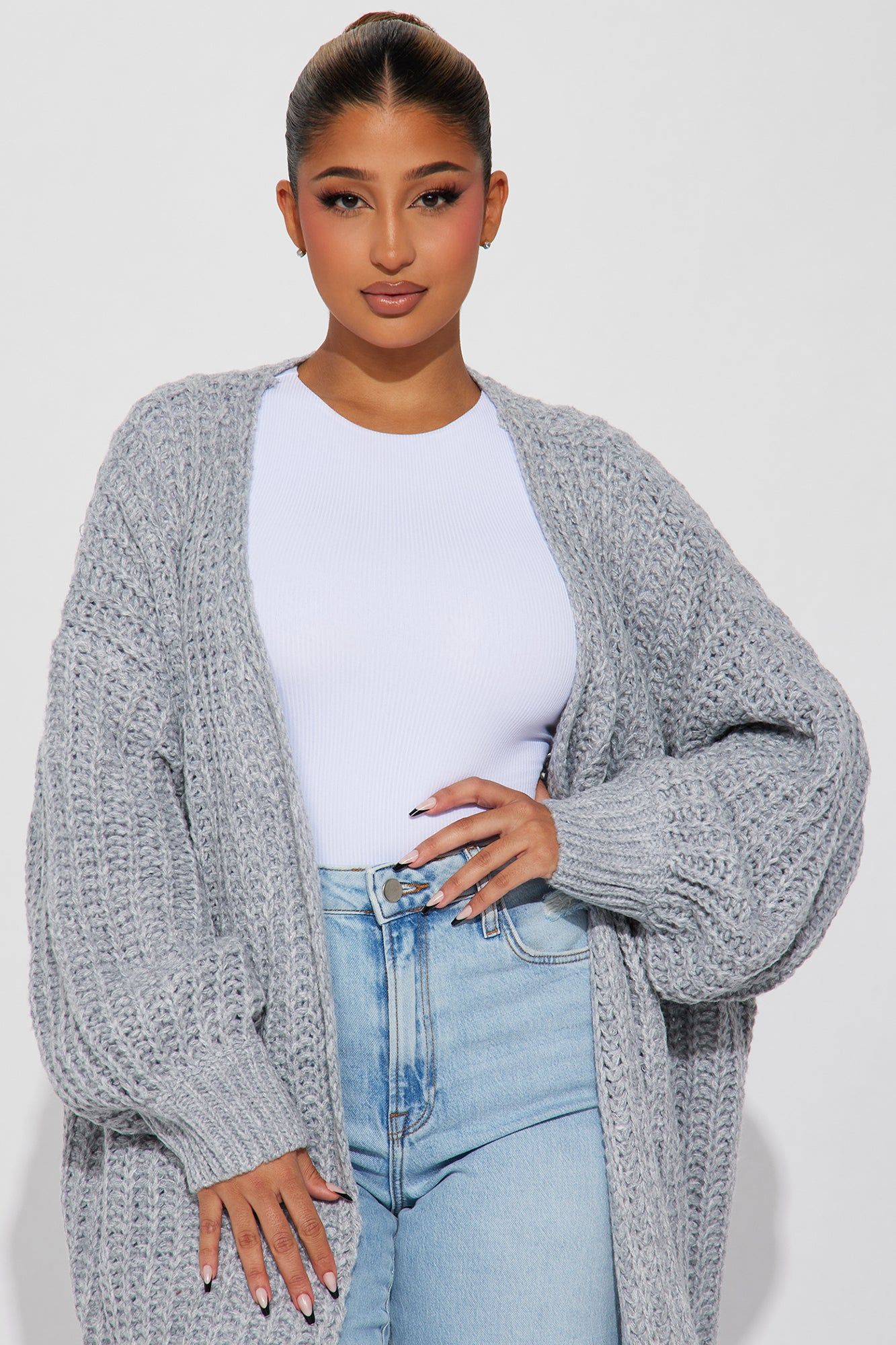 Perfect Piece Cardigan - Heather Grey sold by Fashion Nova product image thumbnail 2