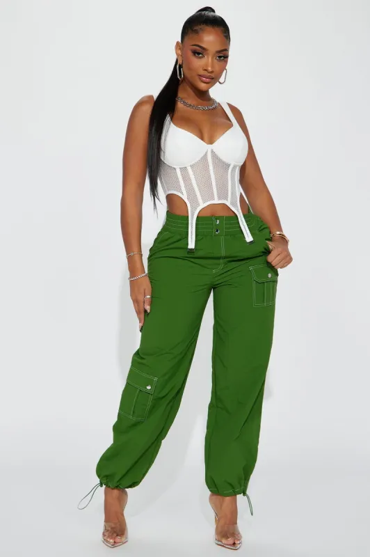 Bounce Back Parachute Jogger - Green sold by Fashion Nova