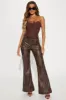 Hot List Strappy Corset top - Chocolate sold by Fashion Nova