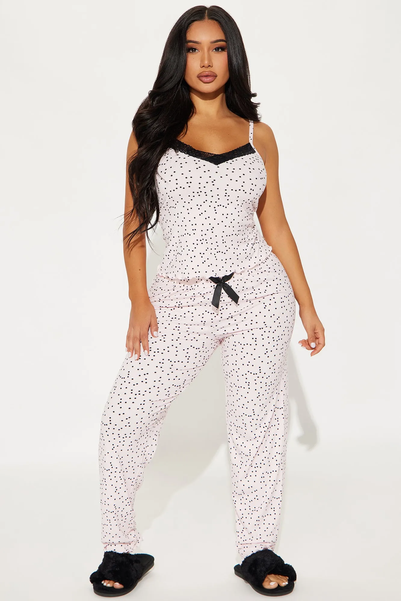 Take A Nap Ribbed PJ Pant Set - Pink sold by Fashion Nova