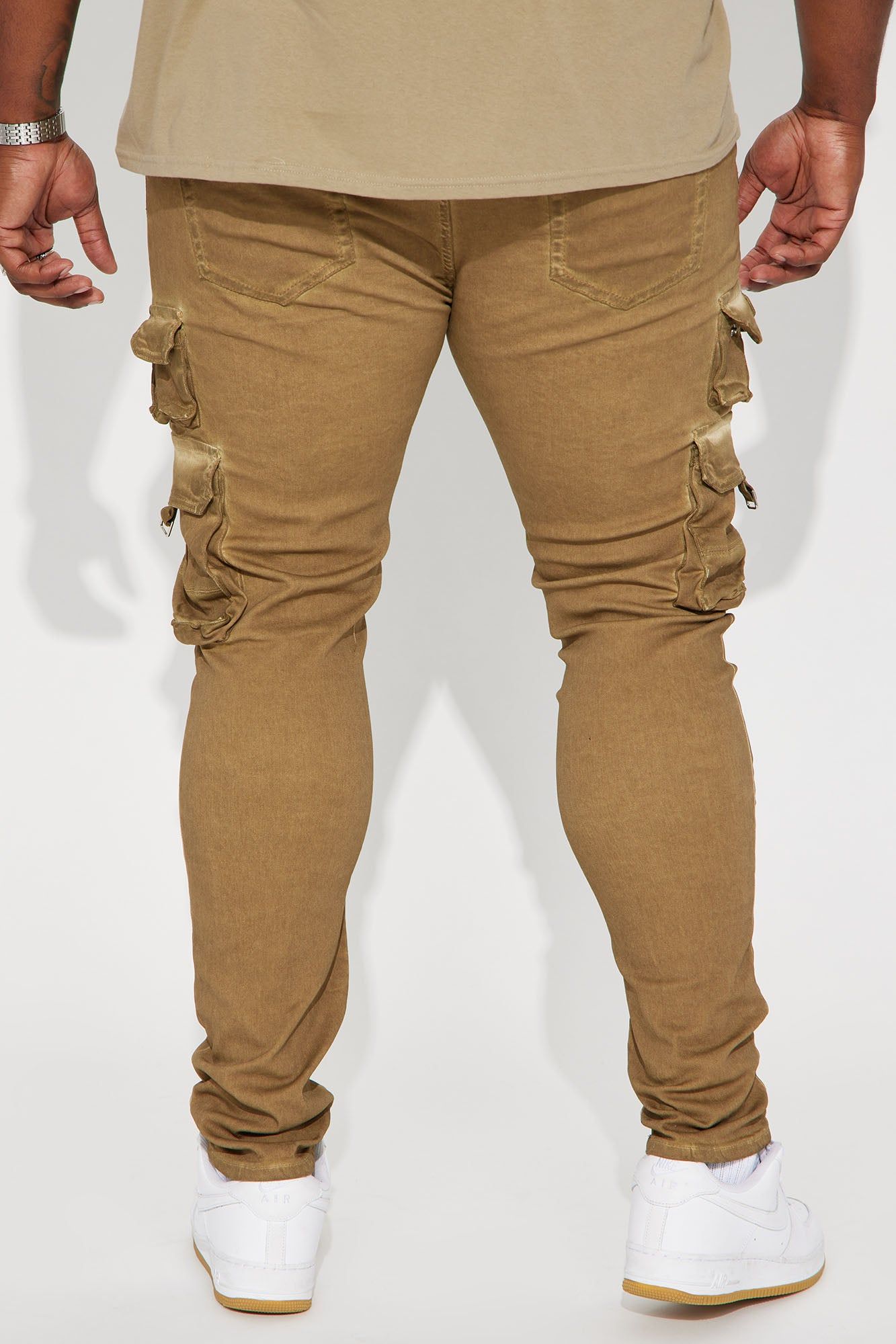 Loaded Stacked Skinny Cargo Jeans - Camel sold by Fashion Nova product image thumbnail 9