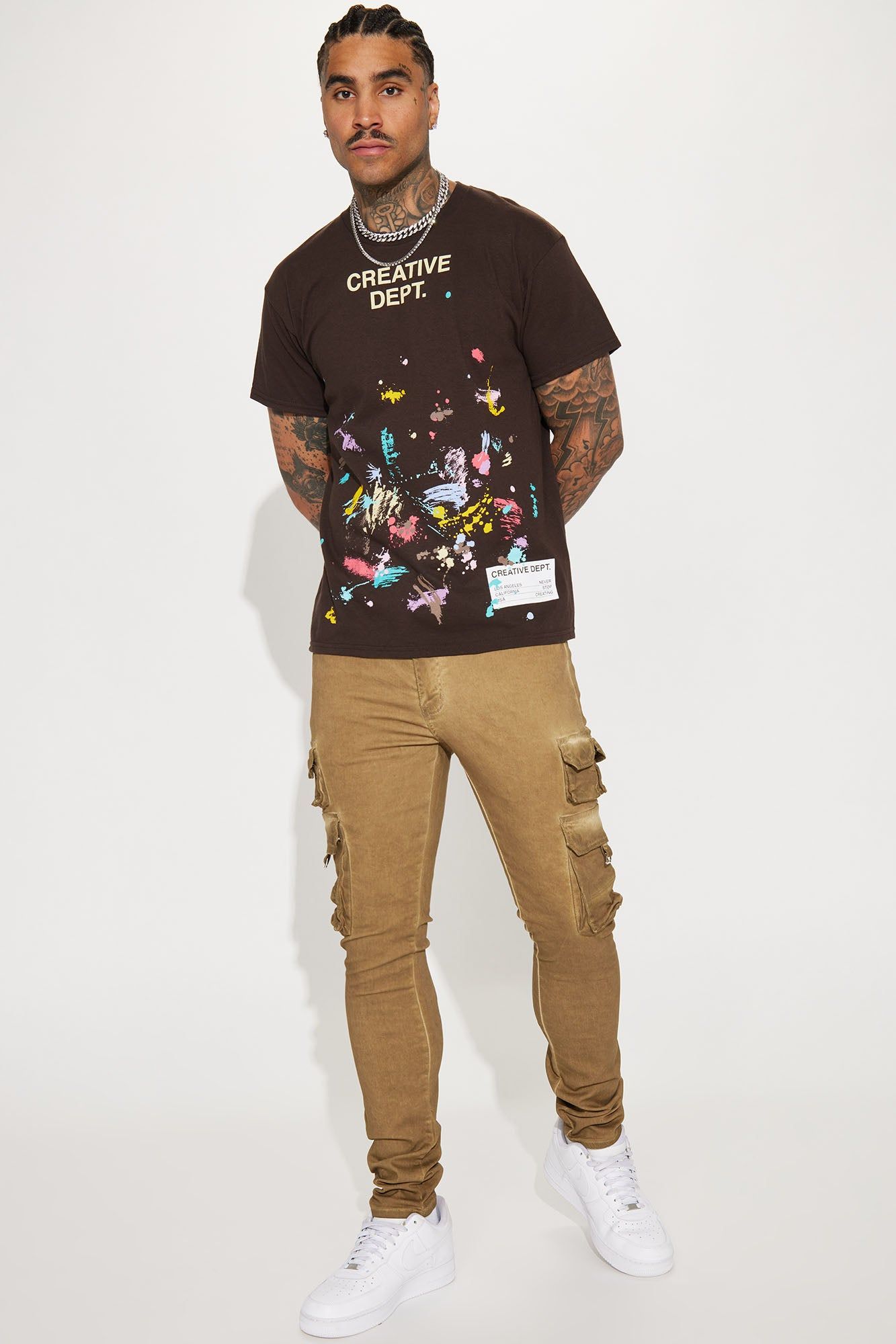 Loaded Stacked Skinny Cargo Jeans - Camel sold by Fashion Nova product image thumbnail 3