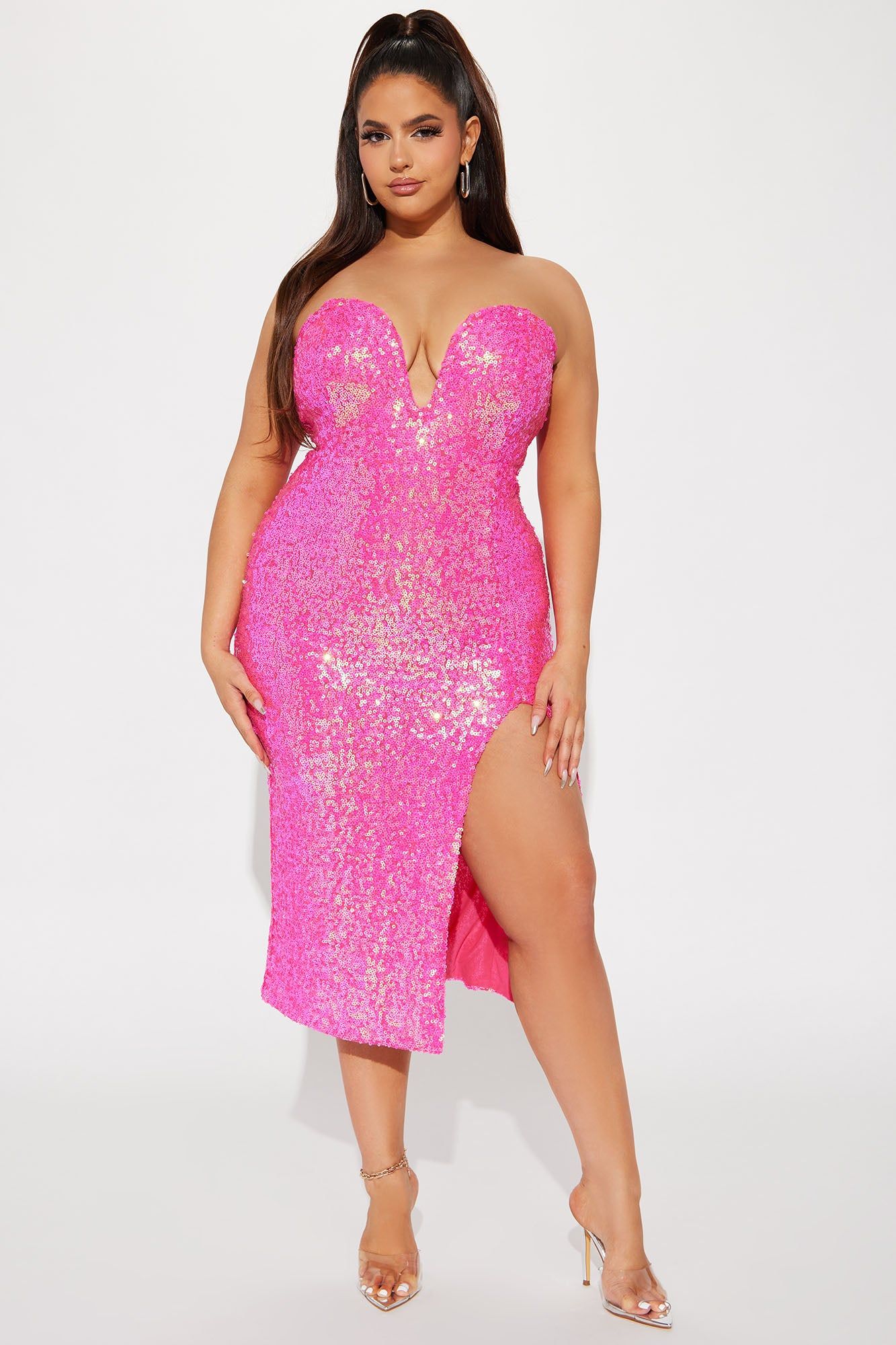 Catalina Sequin Midi Dress - Pink sold by Fashion Nova product image thumbnail 4