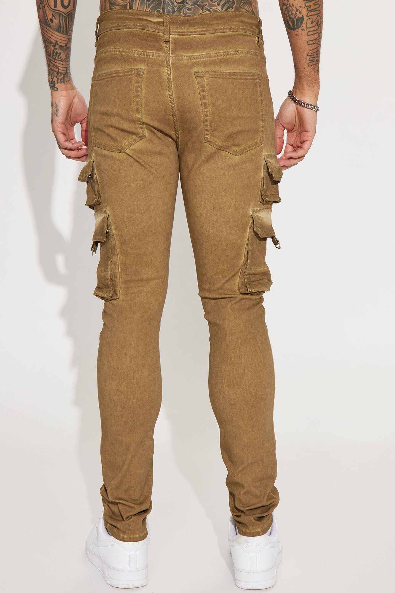 Loaded Stacked Skinny Cargo Jeans - Camel sold by Fashion Nova product image thumbnail 6