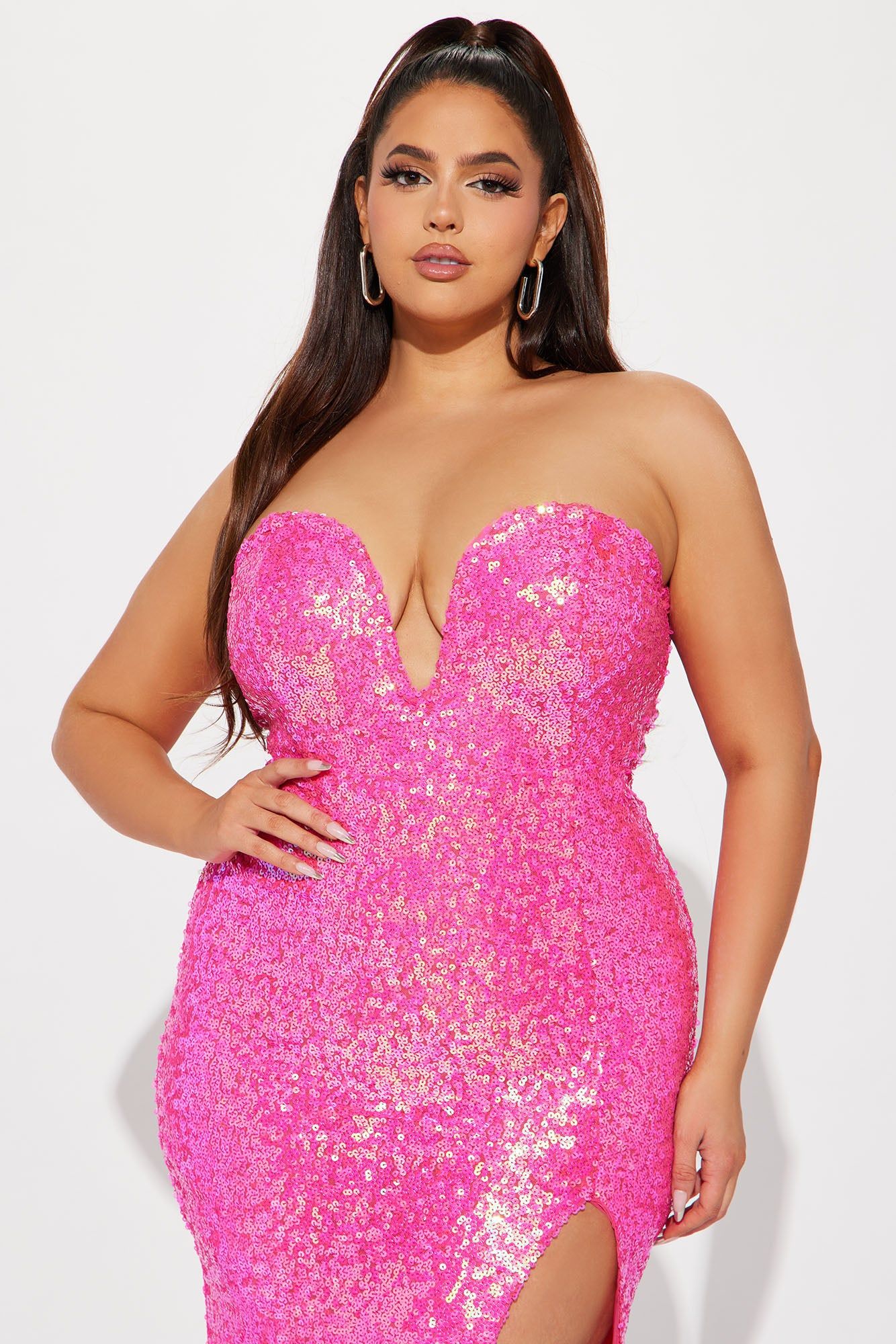Catalina Sequin Midi Dress - Pink sold by Fashion Nova product image thumbnail 5