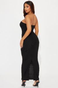 Gracie Ribbed Maxi Dress - Black sold by Fashion Nova