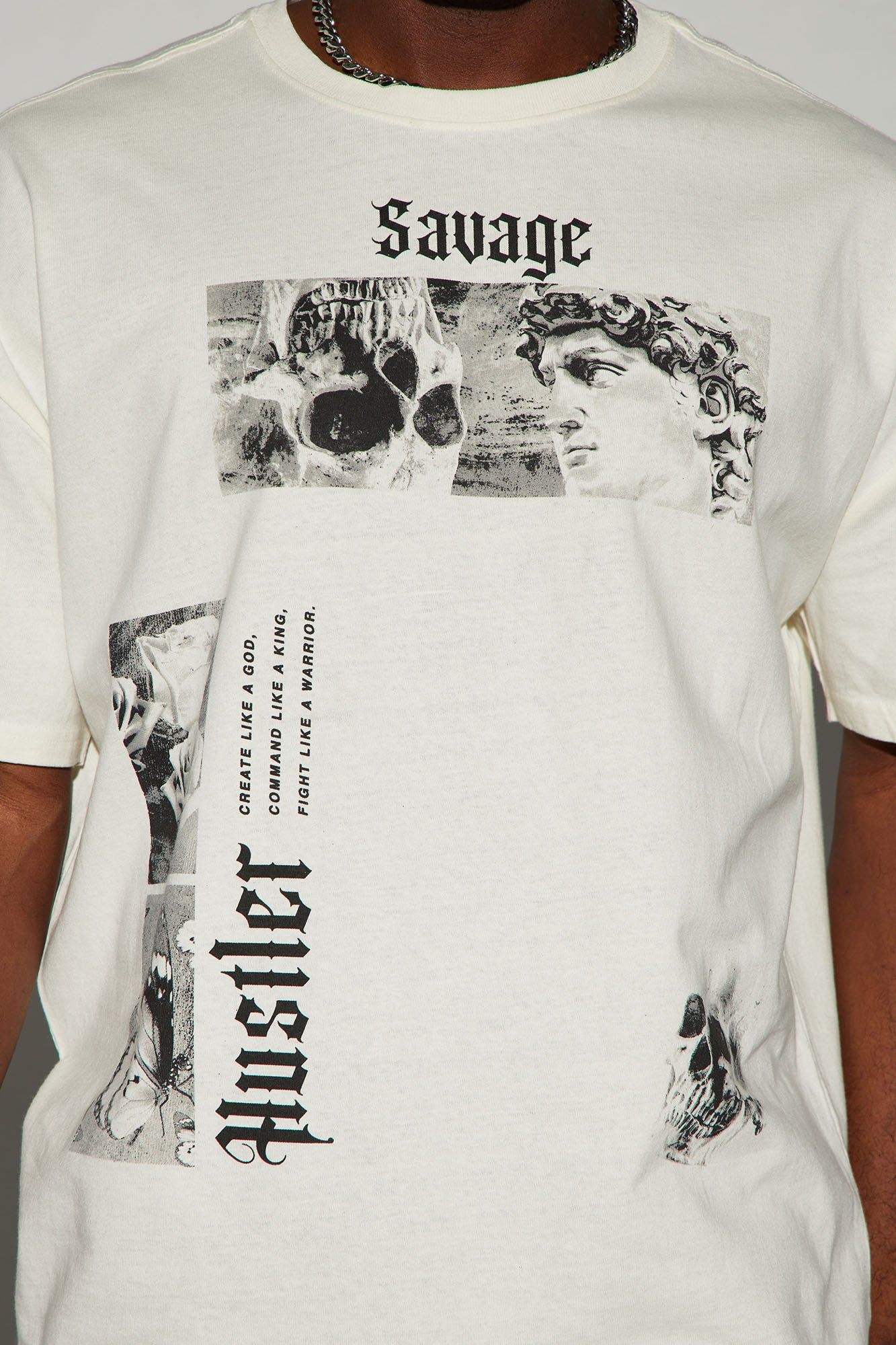 Savage Hustle Oversized Short Sleeve Tee - White sold by Fashion Nova product image thumbnail 3