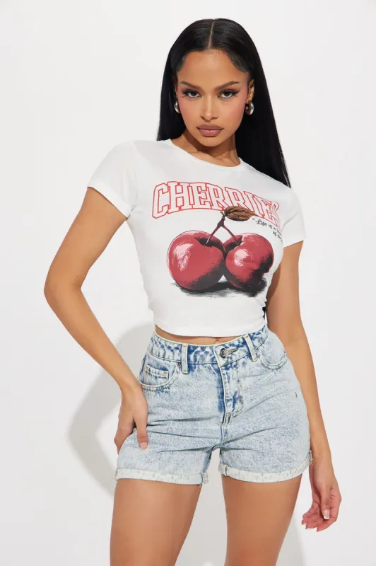 Life Is Sweet Cherries Tee - Ivory sold by Fashion Nova