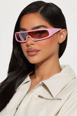 Moving Different Sunglasses - Pink sold by Fashion Nova