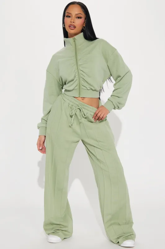 Between The Lines Lounge Pant - Sage sold by Fashion Nova