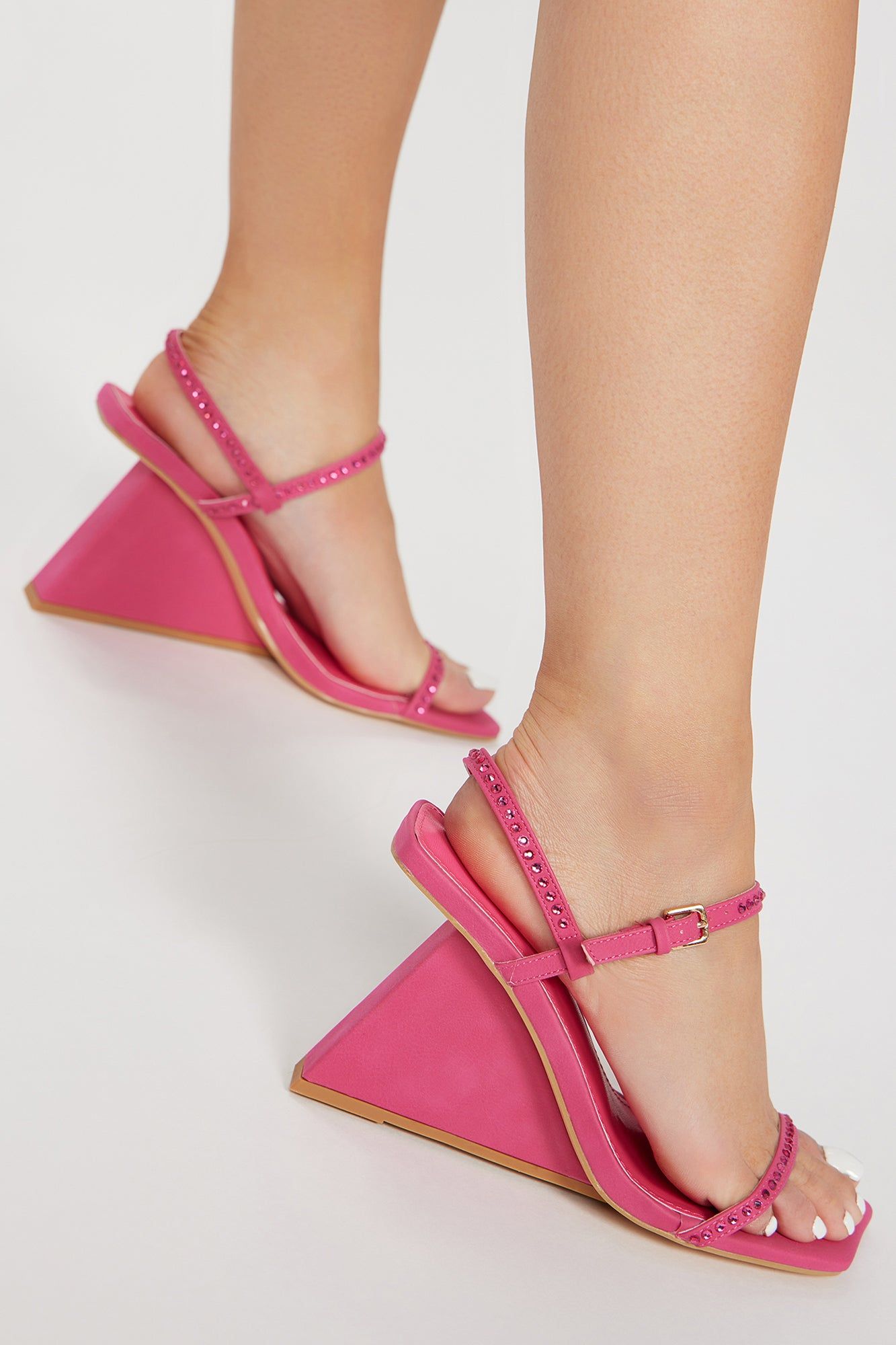 Glad You're Here Wedges - Pink sold by Fashion Nova product image thumbnail 3