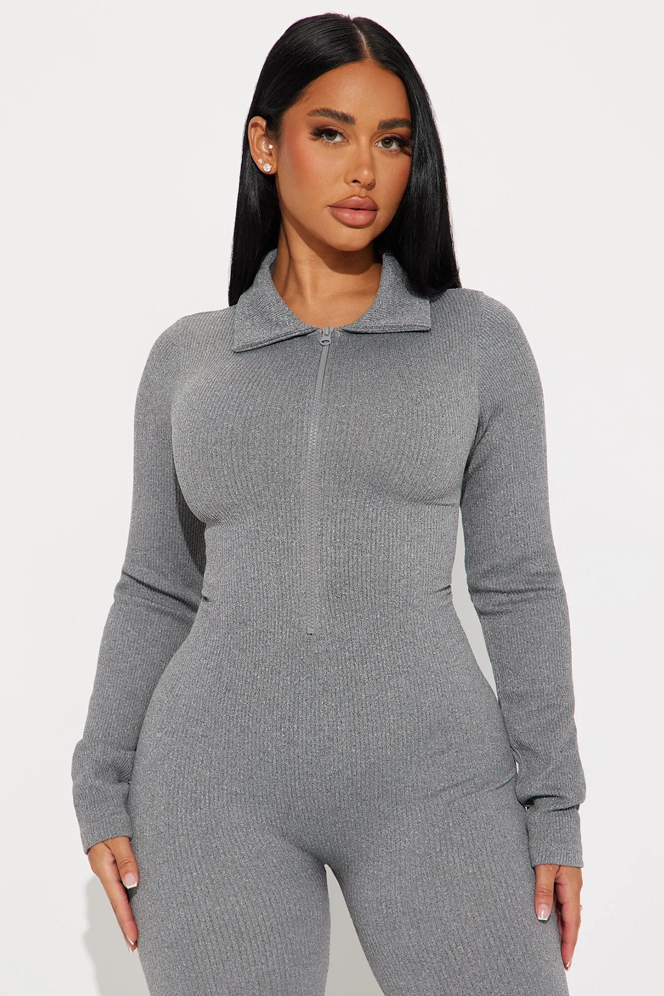 Emaline Seamless Jumpsuit - Charcoal sold by Fashion Nova product image thumbnail 2