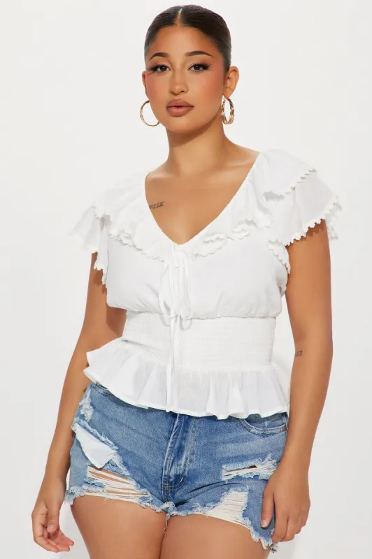 Paityn Top - White sold by Fashion Nova