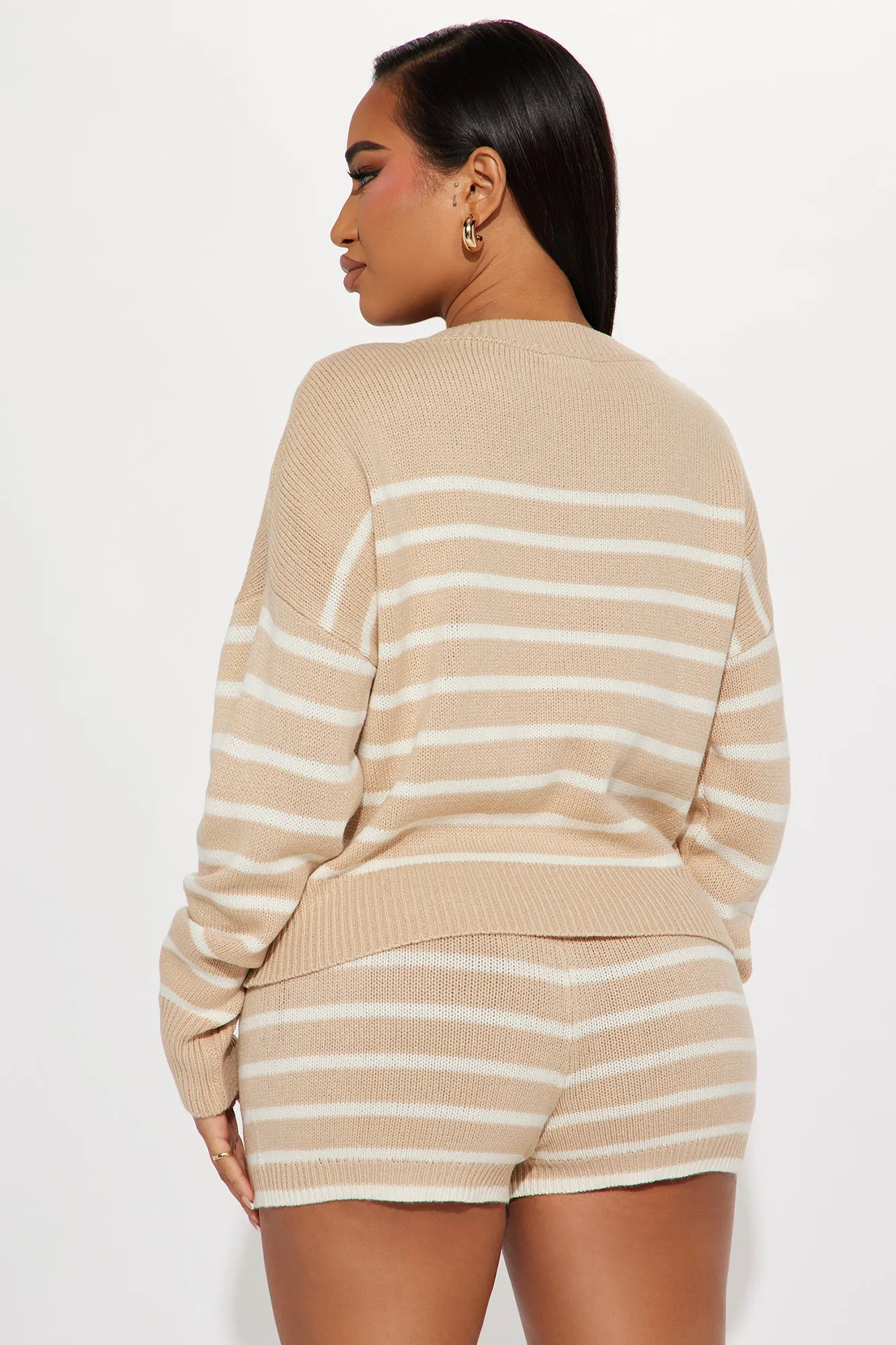 Maia Sweater Short Set - Taupe/combo sold by Fashion Nova product image thumbnail 3