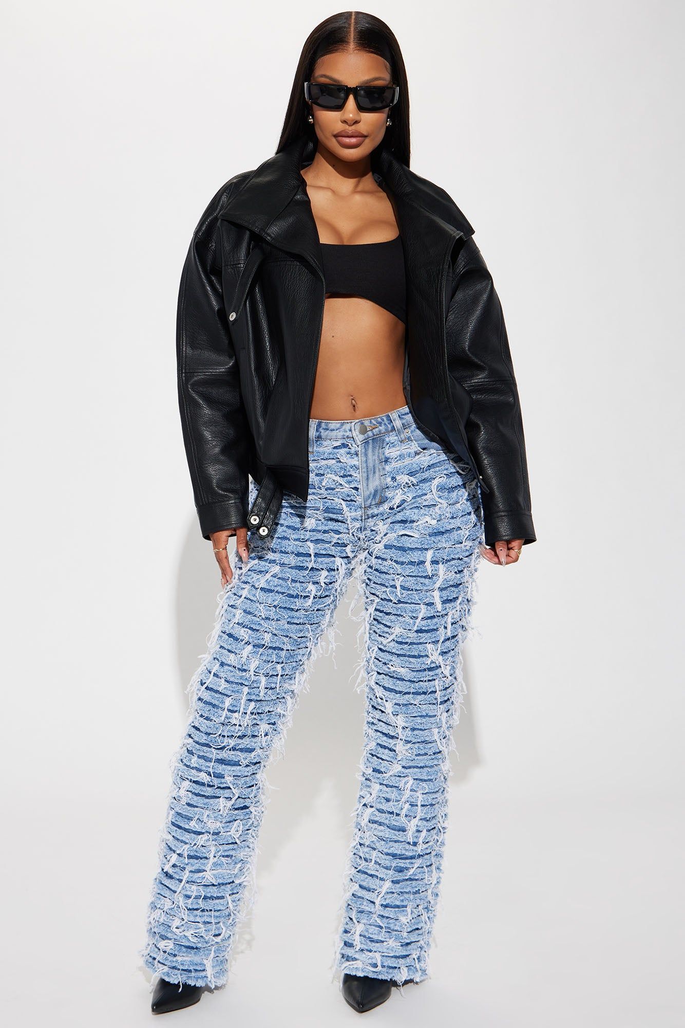 Rough Ride Oversized Moto Jacket - Black sold by Fashion Nova product image thumbnail 2
