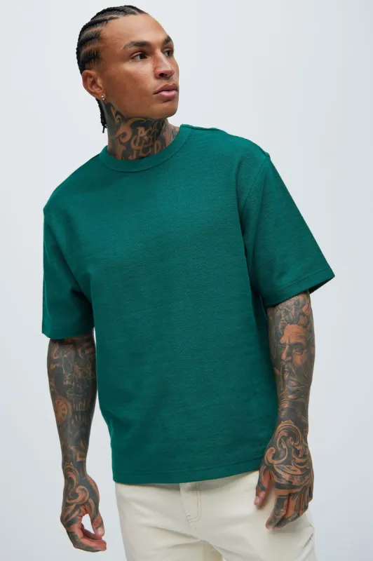 Burke Textured Relaxed Tee - Green sold by Fashion Nova