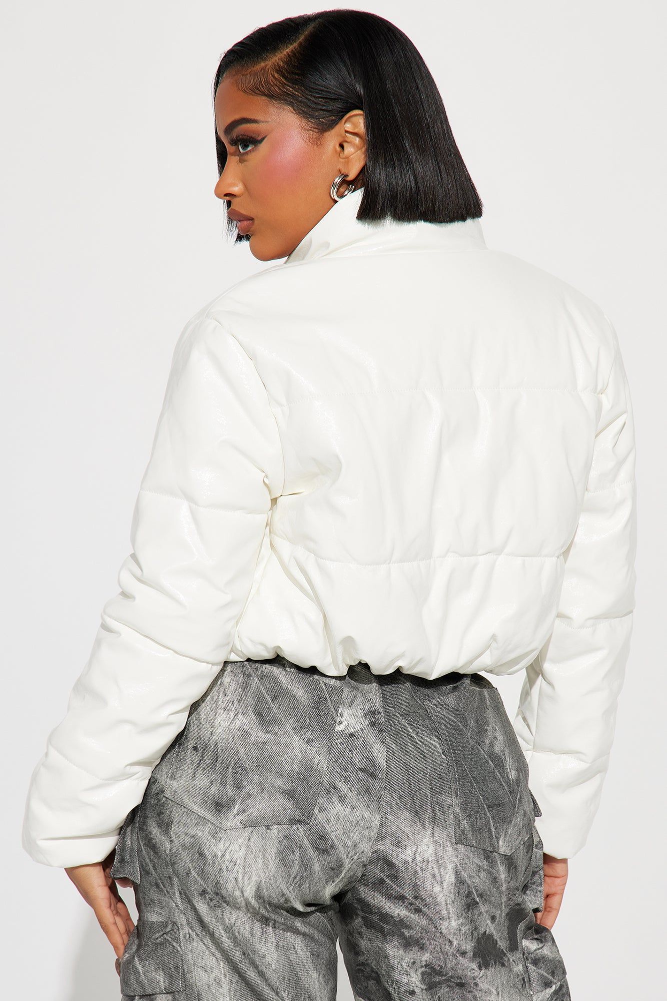 Shining Bright Puffer Jacket - Ivory sold by Fashion Nova product image thumbnail 3