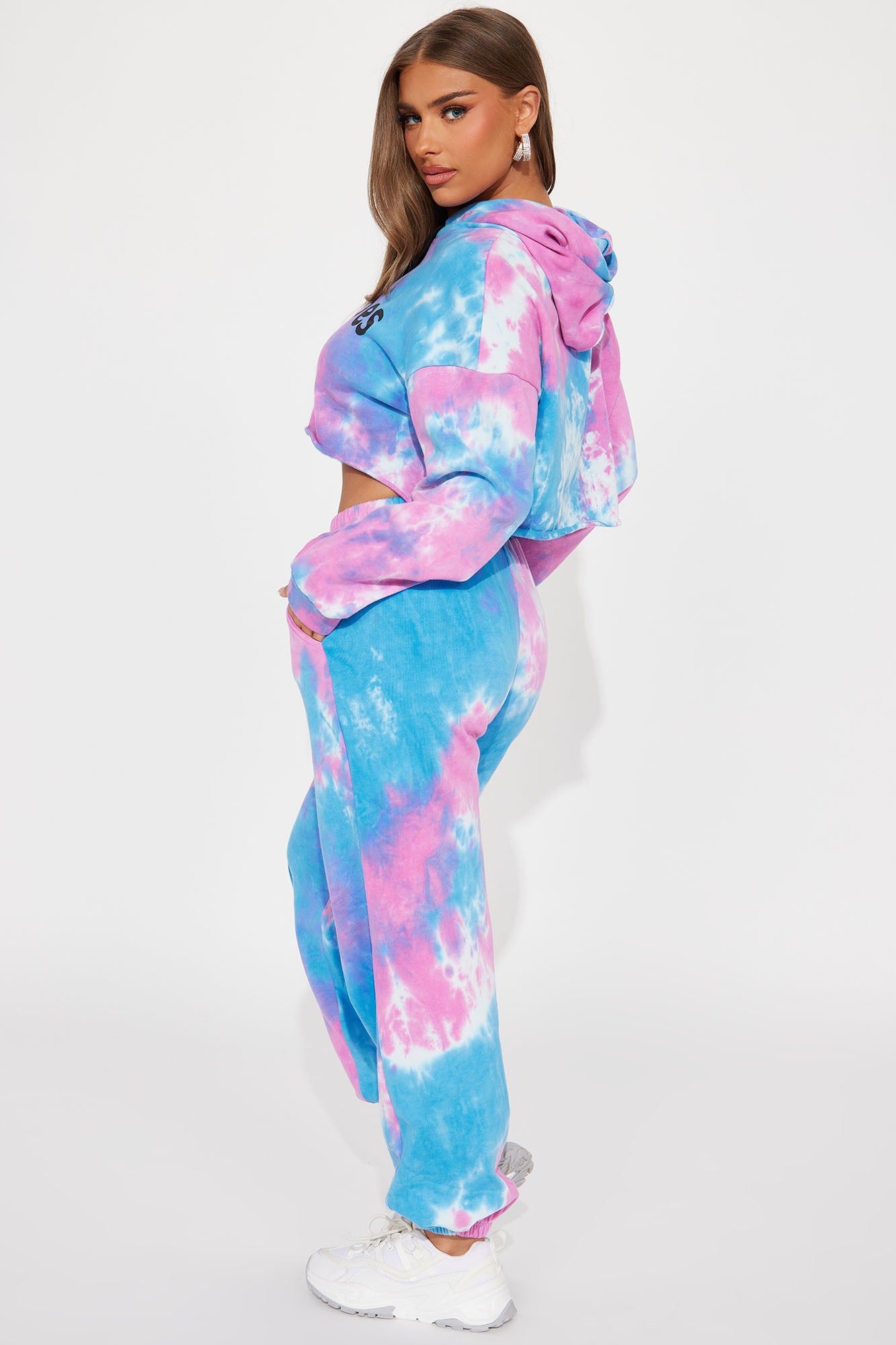 Good Vibes Tie Dye Jogger Set - Blue/combo sold by Fashion Nova product image thumbnail 3