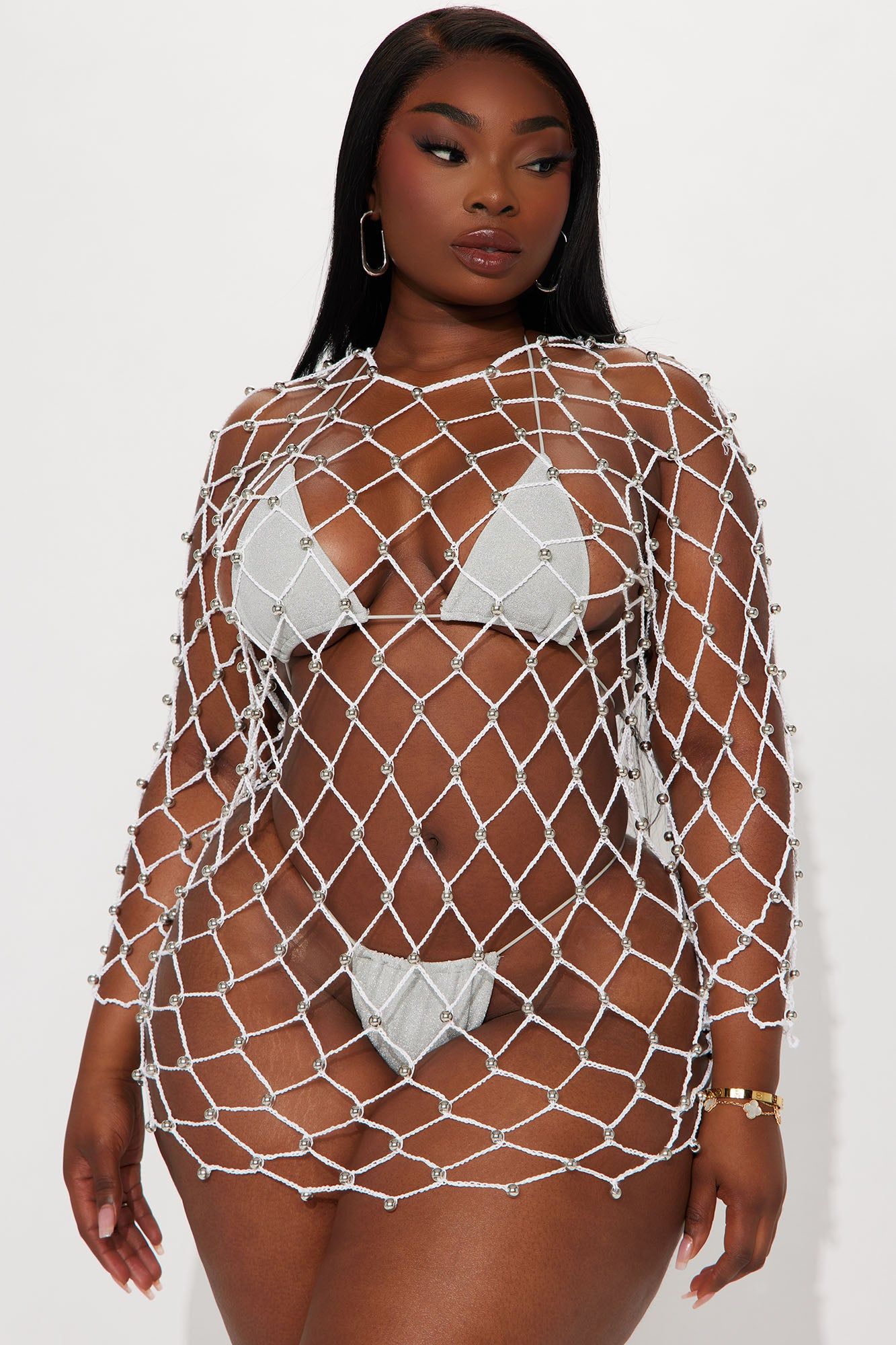 Lily Crochet Cover Up Dress - White sold by Fashion Nova product image thumbnail 4