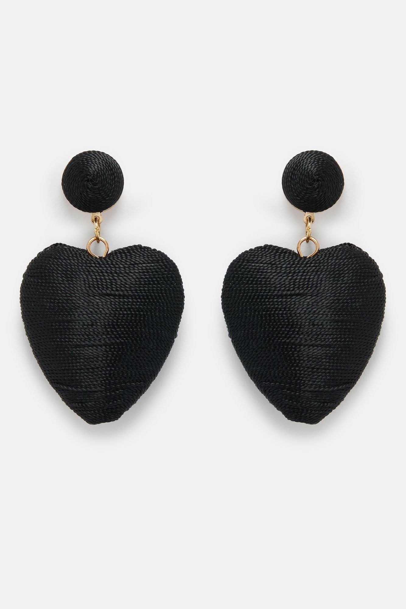 Puffer Heart Earrings - Black sold by Fashion Nova product image thumbnail 3