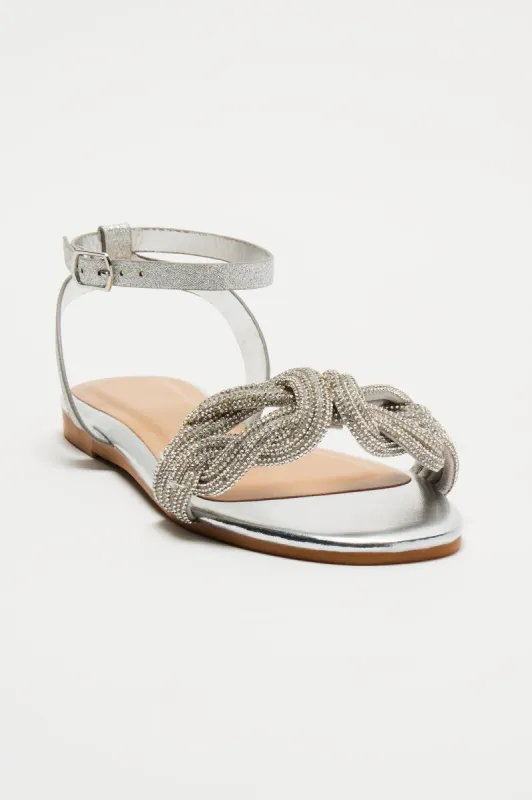 New To This Sandals - Silver sold by Fashion Nova