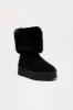 Denmark Faux Fur Booties - Black sold by Fashion Nova