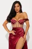 Unapologetic Satin Gown - Wine sold by Fashion Nova
