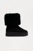 Denmark Faux Fur Booties - Black sold by Fashion Nova