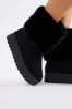 Denmark Faux Fur Booties - Black sold by Fashion Nova