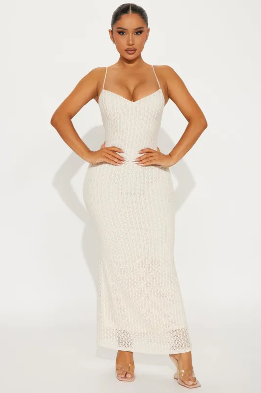 Sienna Crochet Maxi Dress - Cream sold by Fashion Nova