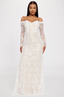 Katie Lace Gown - Ivory sold by Fashion Nova