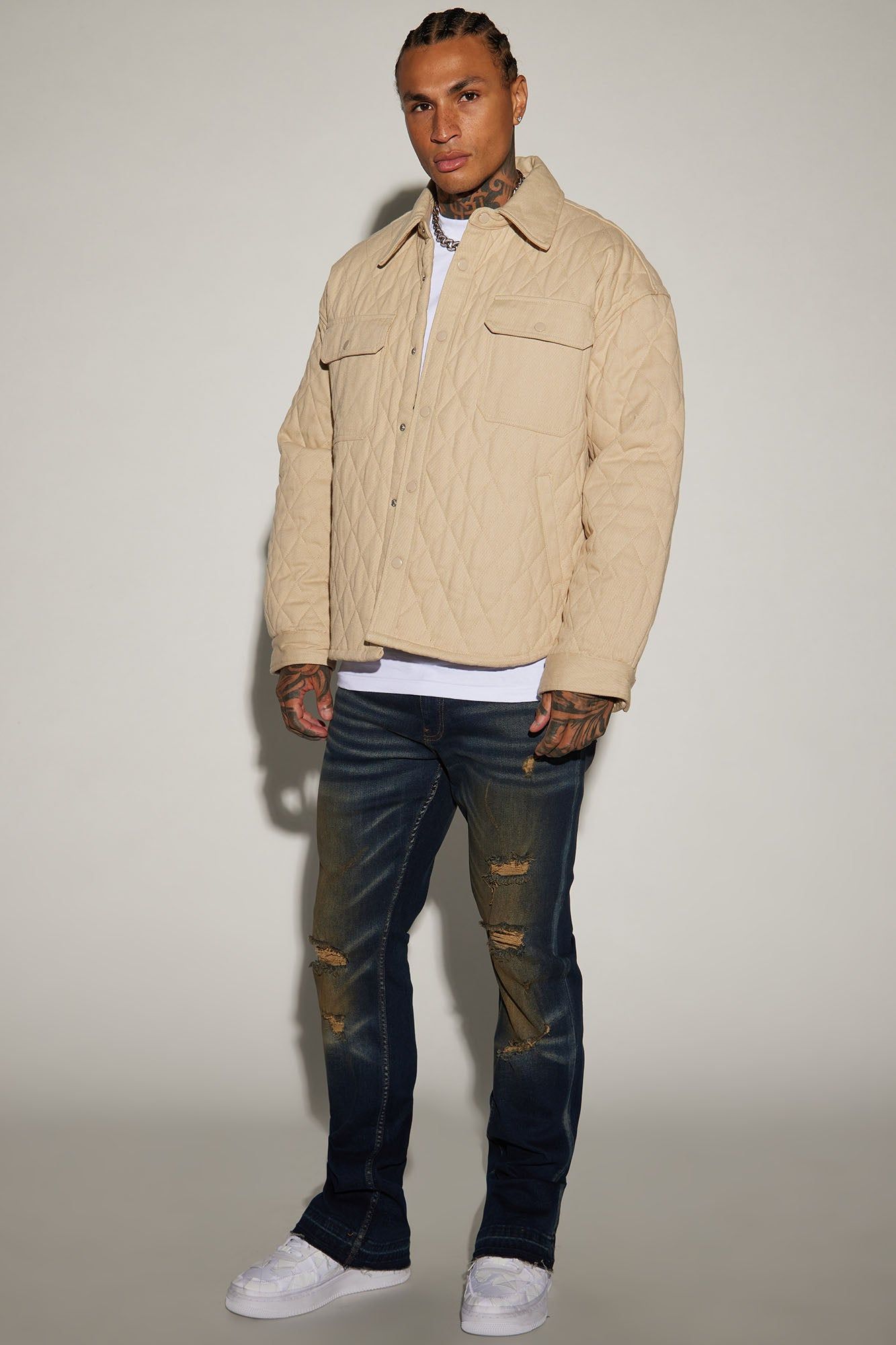 Clover Vintage Stacked Slim Flare Jeans - Vintage Blue Wash sold by Fashion Nova product image thumbnail 2