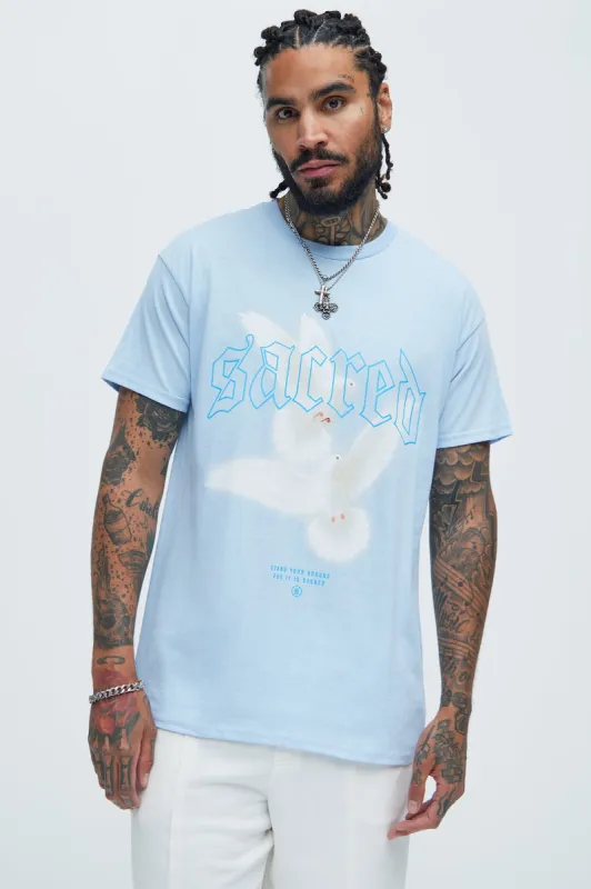 Sacred Ground Short Sleeve Tee - Light Blue sold by Fashion Nova