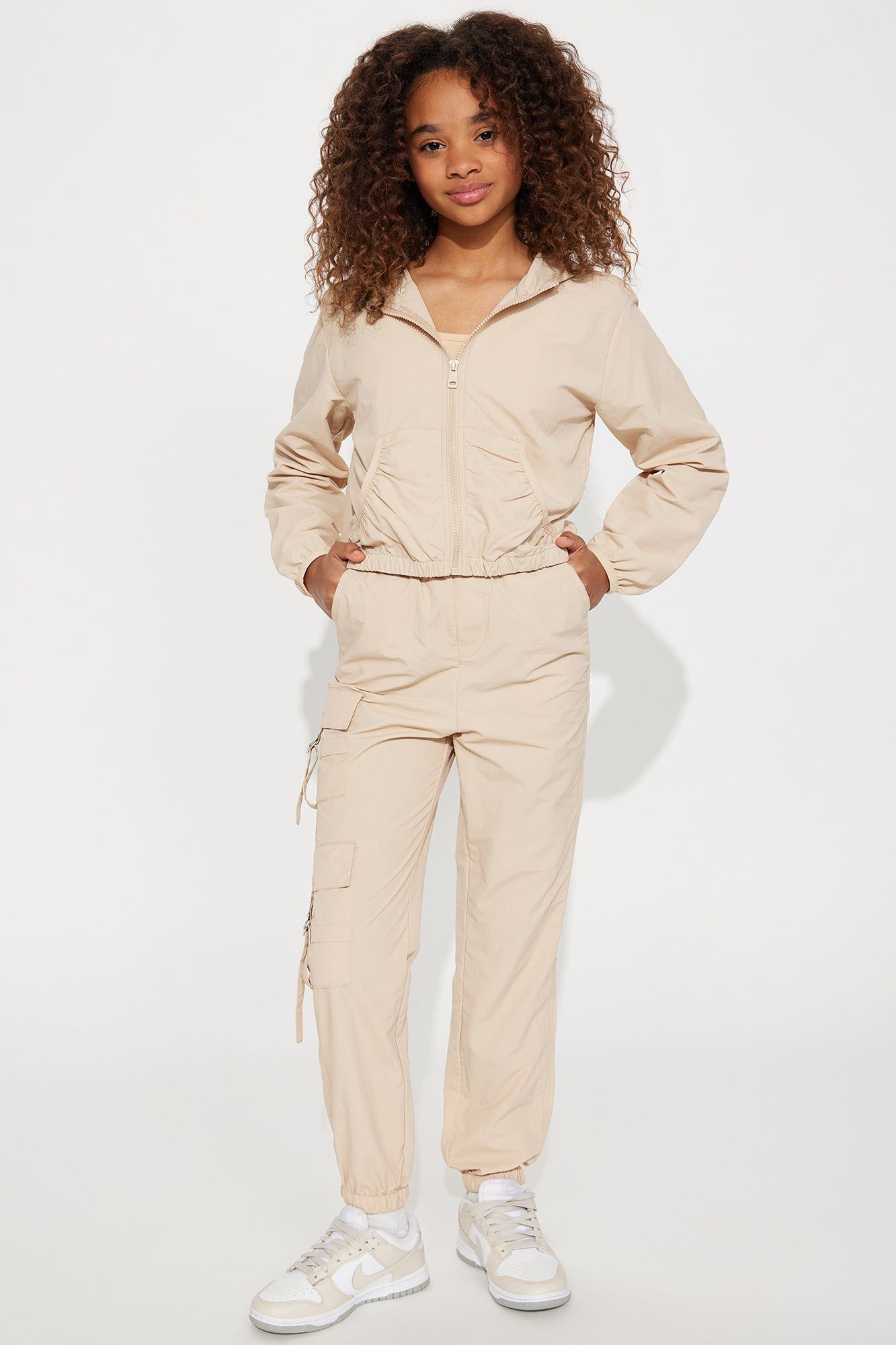 Mini Maxine Cargo Pant Set - Taupe sold by Fashion Nova